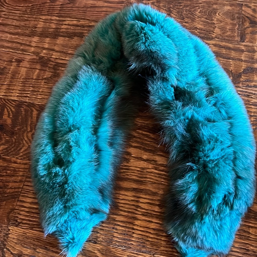Aqua Faux fur
